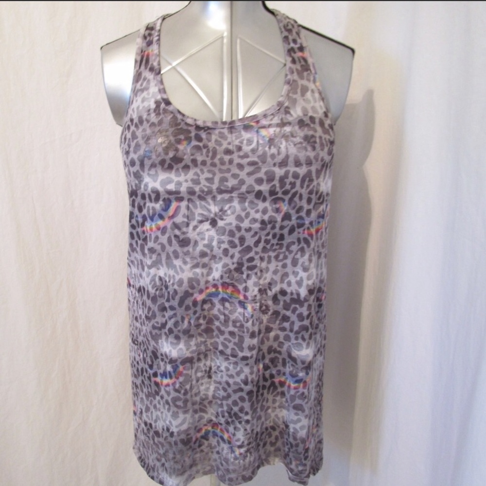 OP Leopard High Low Tank Top